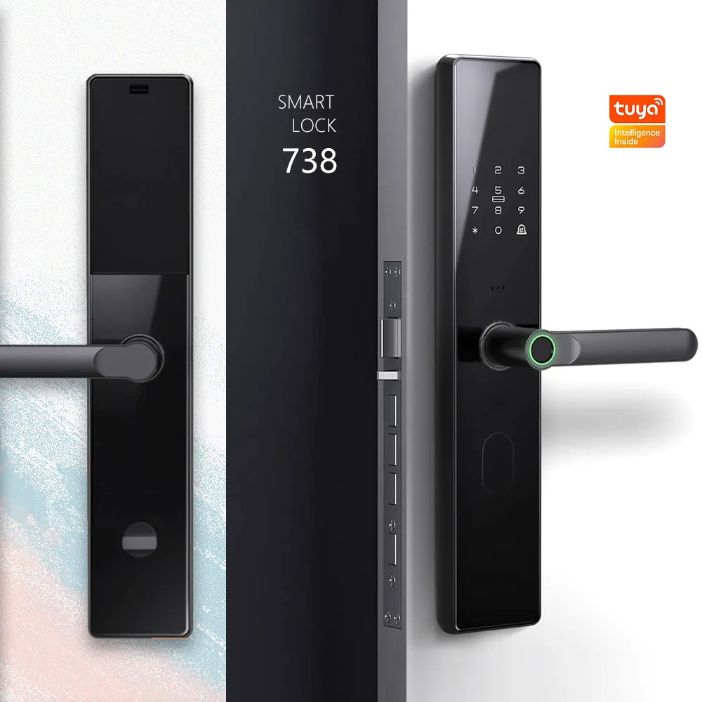 Eseye OEM Smart Home Tuya TTlock APP WiFi contrôle serrure de porte numérique intelligente avec sonnette