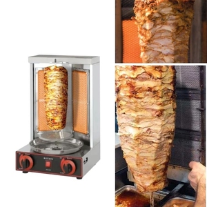 便携式火鸡半自动燃气鸡shawrma shawerma烤肉串shawerma机器chawarma 2燃烧器烧烤机器人价格 - Product Image 5