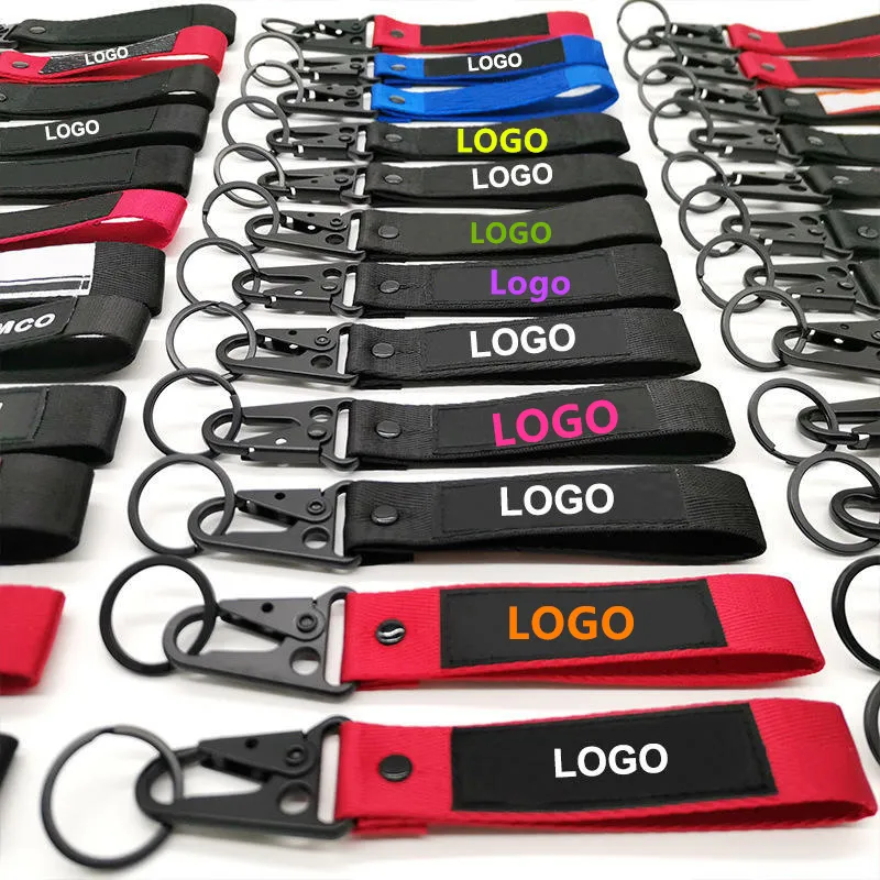 Customized Key Lanyard Nylon Personalized Creative Car Keyring Lanyard Polyester Keychain Motorcycle Keychain