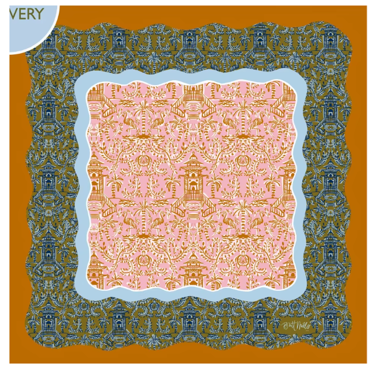 Tapis de Mahjong de luxe multicolore