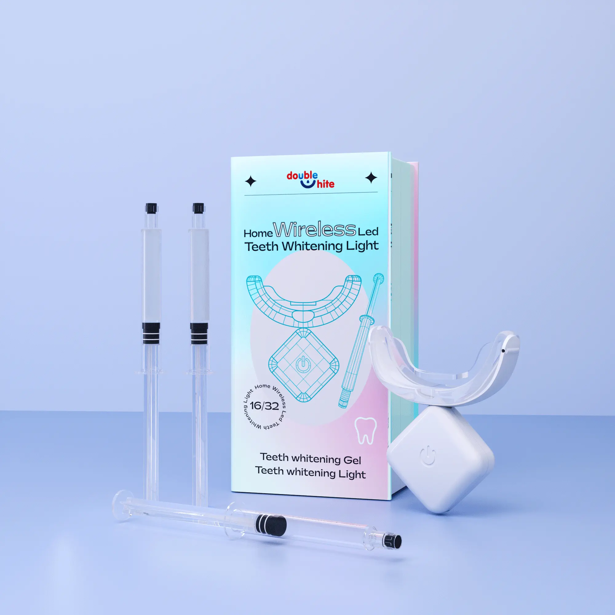 Double White hydrogen peroxide professional in office teeth white kit customized led teeth whitening kit oem