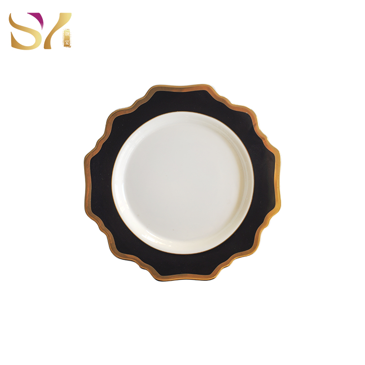 8.5 inch black dessert plate