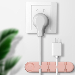 ที่ม้วนเก็บสาย USB แบบยืดหยุ่นอุปกรณ์จัดระเบียบอิเล็กทรอนิกส์พร้อมคลิปซิลิโคนสำหรับการป้องกันหูฟังคีย์บอร์ดเมาส์ - Product Image 5