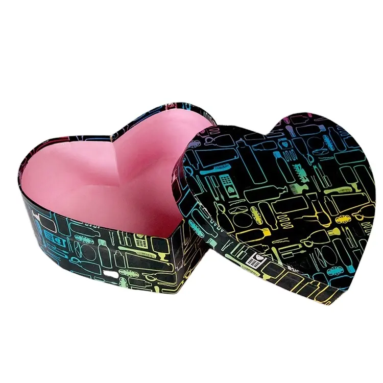 Caixa De Embalagem De Luxo De Chocolate Em Forma De Coração Presente De Impressão Personalizada Caixa De Placa De Papel
