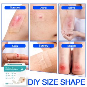 Усовершенствованный гидроколлоидный пластырь YOJO для ухода за ранами, 5 см x 16 футов, самоклеящиеся пластыри для всех типов кожи и взрослых - Product Image 5