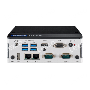 Advantech-Mini PC de ordenador industrial sin ventilador, dispositivo Intel Atom E3940 QC SoC con puertos aislados GbE COM y DIO, carril DIN - Product Image 2