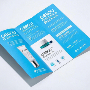 OBROU定制设计双面折叠传单个性化胶印商务传单标签卡片模型