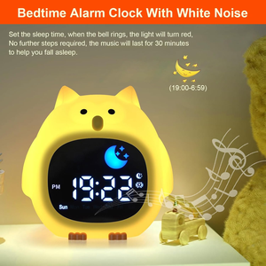Customized Sleep Trainer 6 in 1 sveglia digitale Baby Sleep portatile suono rumore bianco macchina Touch Night Light - Product Image 5