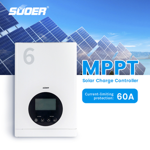 Новый белый 60A MPPT Солнечный контроллер с обратной защитой ЖК-дисплей 12 В/24 В напряжение системы 60A солнечное зарядное устройство цена - Product Image 1