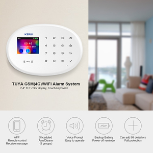 KERUI Tuya Wifi GSM sistema de alarma antirrobo para sistema de seguridad inalámbrico para el hogar PIR Detector Sensor de puerta cámara de red inteligente - Product Image 2