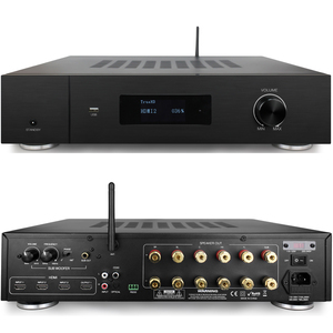 AMPLIFICADOR DE TV inalámbrico BT, receptor estéreo de 800 vatios con varias entradas de interfaz, coaxial óptico USB, pantalla LED integrada - Product Image 1