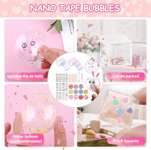 2 Cuộn Lấp Lánh Nano Băng Bong Bóng Kit Băng Hai Mặt Nano Bong Bóng Băng Với Long Lanh Và Biểu Tượng Cảm Xúc Dán Giá Rẻ Cho Người Lớn - Product Image 4