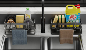 Bulaşık kurutma rafı, kompakt mutfak bulaşıklık Drainboard Set Proof bulaşık damlalıklı mutfak aleti tutucu, kesme tahtası tutucusu - Product Image 4