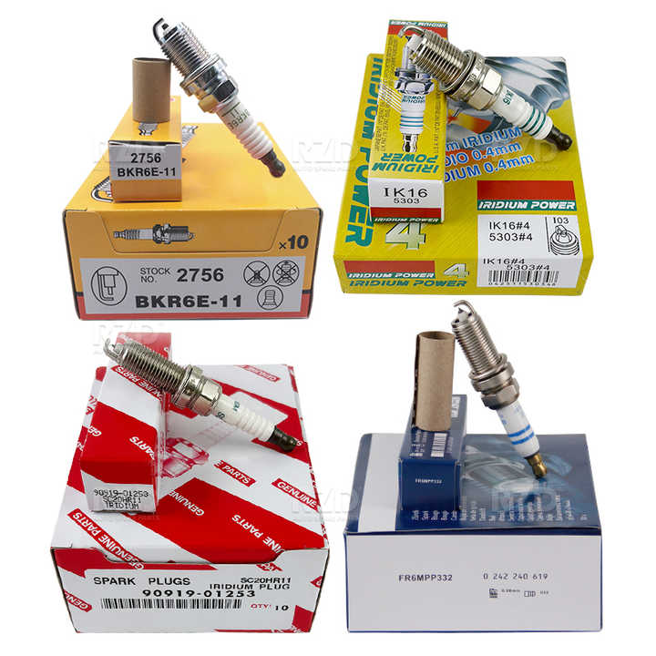 Auto Bujias Original Car Iridium Spark Plug for Toyota Hyundai Nissan Ford VW Audi 90919-01253 BKR6E-11 2756 FR6MPP332 IK16 5303