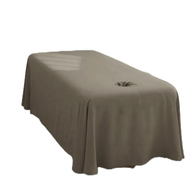 Table de massage super douce jupe de lit à couverture complète avec trou pour le visage accepte la taille du logo personnalisé