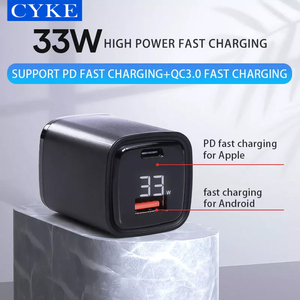 CYKE ที่ชาร์จโทรศัพท์มือถือรุ่น Mini Qc 3.0 33W,พร้อมจอแสดงผล Led Usb Type C Pd 3.0ชาร์จเร็ว K02 - Product Image 4