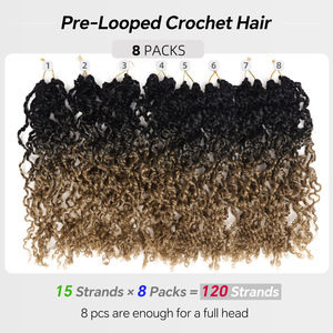 Micro Crochet Xoắn trước looped yanky Xoắn Crochet tóc Bohemian Crochet bện xoăn <span class=keywords><strong>senegalese</strong></span> Xoắn tổng hợp bện tóc - Product Image 5