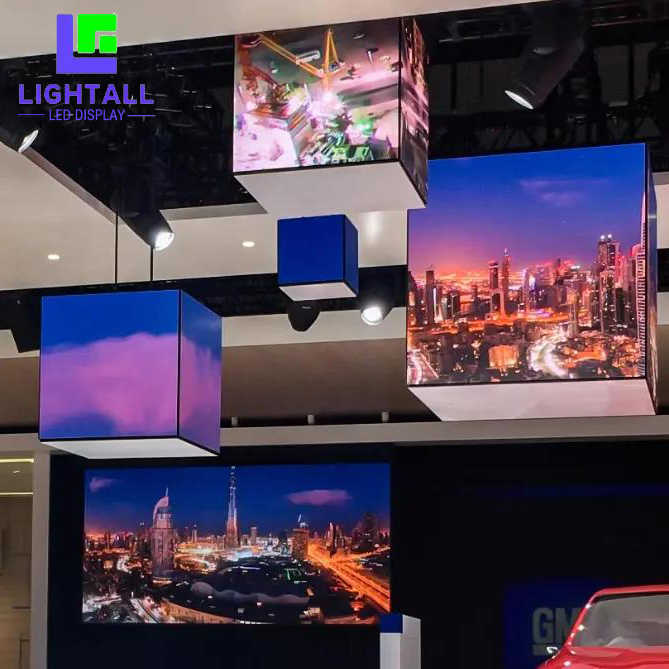 Customization LED Cubes Display Screen Sign Video Wall Waterproof Advertising P3.91 LED Video Logo Sign LED Cube Screen Display