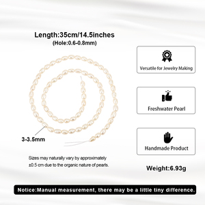 PP17-3A 3-9mm Smooth Flat Beads Natural Freshwater Pearl Small Beads DIY Loose Beads Handmade Jewelry Materials - Product Image 4