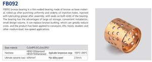 808/00351 bronz burçlar FB090 bronz Breaing SupplierWB800 haddelenmiş CuSn8 bronz burç fabrika yağsız rulman kaymalı yatak - Product Image 5