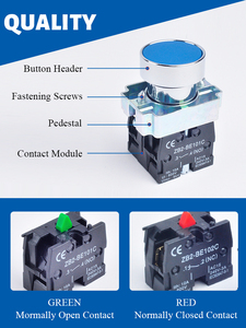 (XB2 Series XB2 BD33 Selector) 22 Mét Momentary 2 Vị Trí Pushbutton On Off Thiết Bị Chuyển Mạch Tự Khóa Rotary Nhựa Nút Push <span class=keywords><strong>Switch</strong></span> - Product Image 2