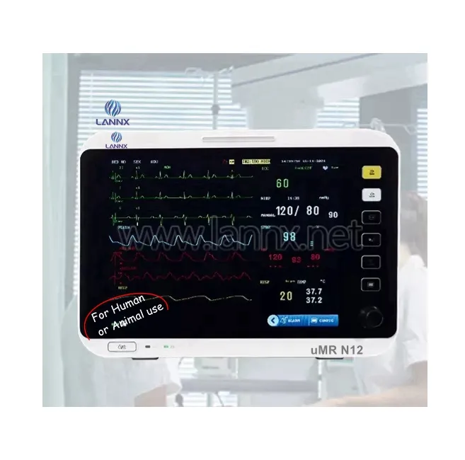 Lannx Umr N12 en çok satan ürün hastane veteriner hasta monitörü acil ekipman insan hayvan kullanımı hayati işareti MonitorsL
