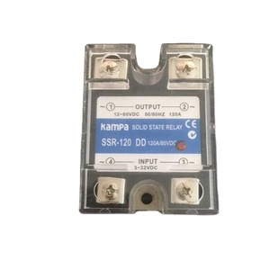 Miniature SSR 100Amp Single Phase SSR Industrial <strong>Relay</strong> DC <strong>Input</strong> 3-32VDC Control <strong>Output</strong> 12-60VDC Black SSR <strong>Relay</strong>(SSR-120DD)