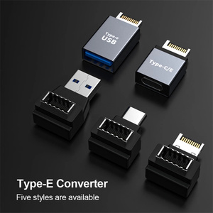 Conector de Panel frontal USB 3,1 tipo e a tipo c, adaptador de Cable macho hembra