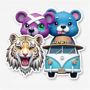 Adesivi personalizzati con il tuo Logo etichetta del nome vinile PVC impermeabile Die Kawaii simpatico adesivo per Laptop