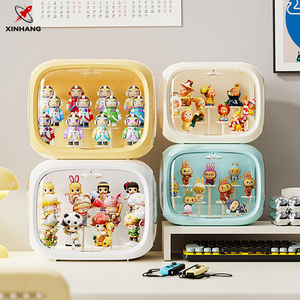 XinHang Display Cabinet Transparent Bubble Mart Hand-Run Doll Model Stackable <strong>Bins</strong> Block Blind Box Storage - Product Image 4