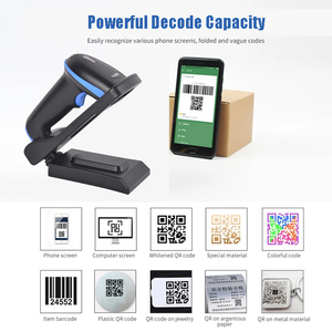 Hands-Free Auto Sense Rugged Qr <strong>Code</strong> Reader Support Screen <strong>Scan</strong> 2D Wireless Bluetooth Barcode Scanner - Product Image 2