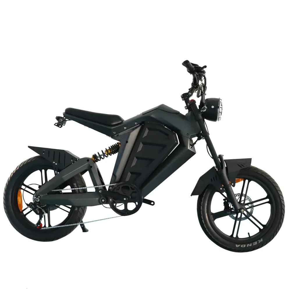 Sıcak satış 48V 30Ah elektrikli bisiklet 20 inç yağ lastik tam süspansiyon elektrikli motosiklet bisiklet 50km/saat 750w 1000w Ebike