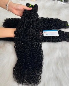 大量のベトナムの蒸しカーリー/弾む/ピクシーヘアバンドル加工された髪もつれなし脱落なし天才横糸 - Product Image 6
