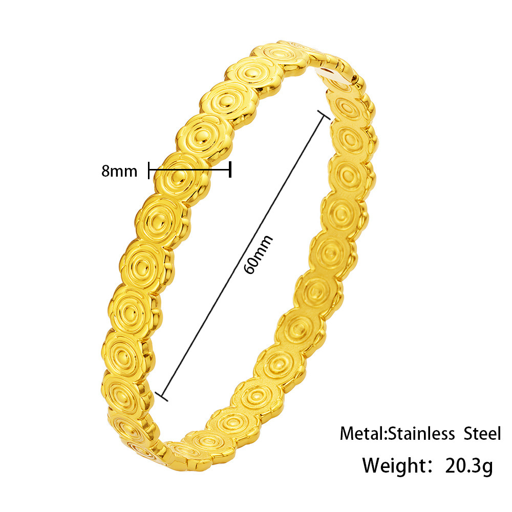 Bracciale con fibbia dorata a spirale modello Hmsz108-860mm