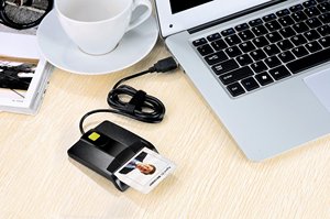 เครื่องอ่านการ์ด USB-A CAC การติดตั้งภายนอกเข้ากันได้กับ DOD การเข้าถึงทั่วไปสำหรับ Win MAC Linux - Product Image 5