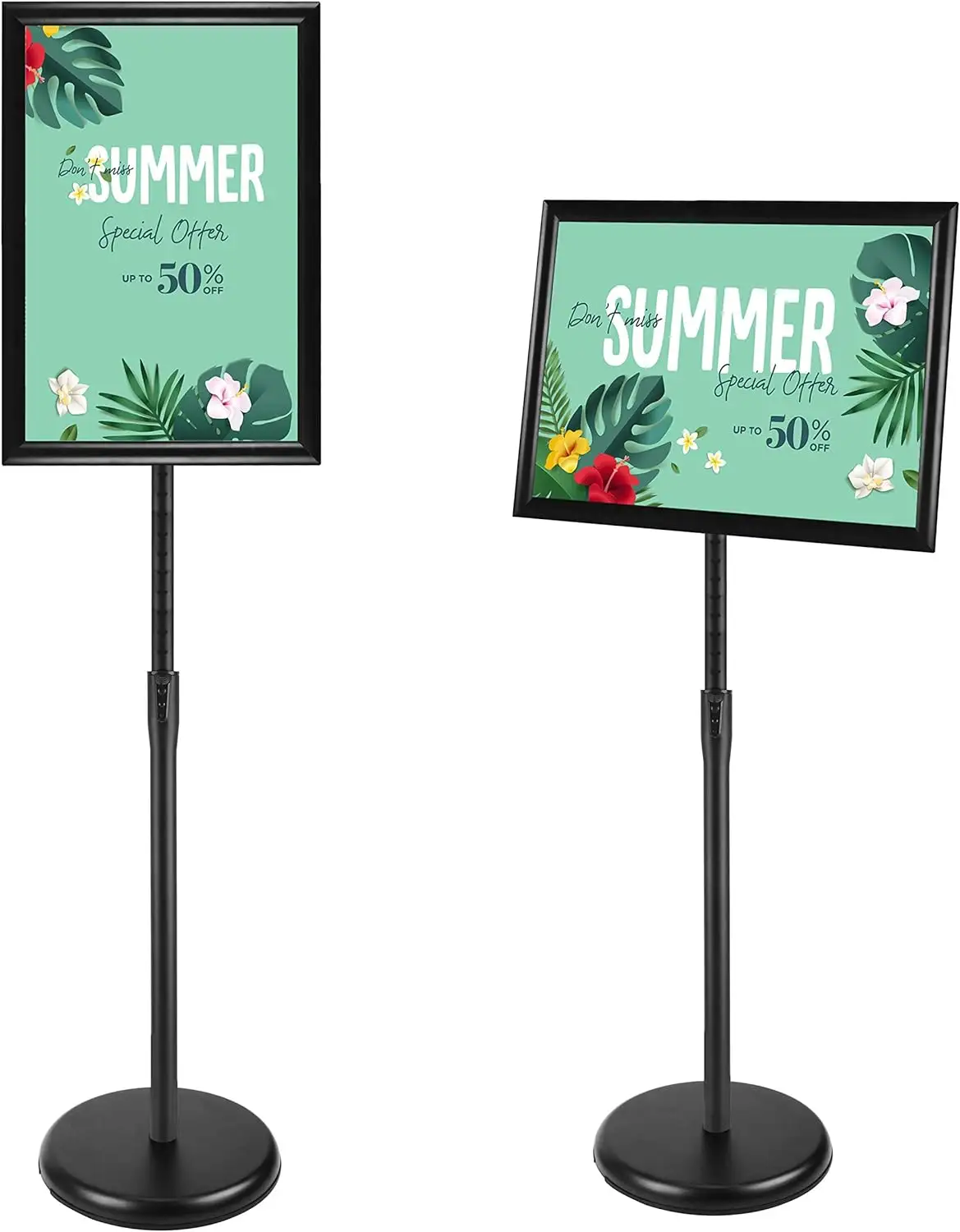 Metal Sign Display Stand Adjustable Poster Sign Display Stand Notices Posters Advertisements