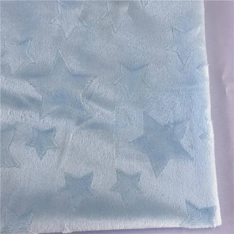 Estrellas en relieve Minky tela polar Micro visón DIY coser manta de juguete