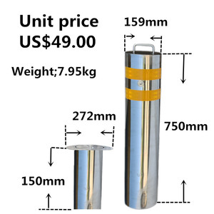 Chống va đập cao chống gỉ lối vào ngoài trời bằng thép không gỉ cố định bollard giao thông bảo vệ carport cho an ninh tối ưu - Product Image 2