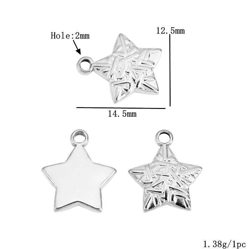 Steel-colored five-pointed star