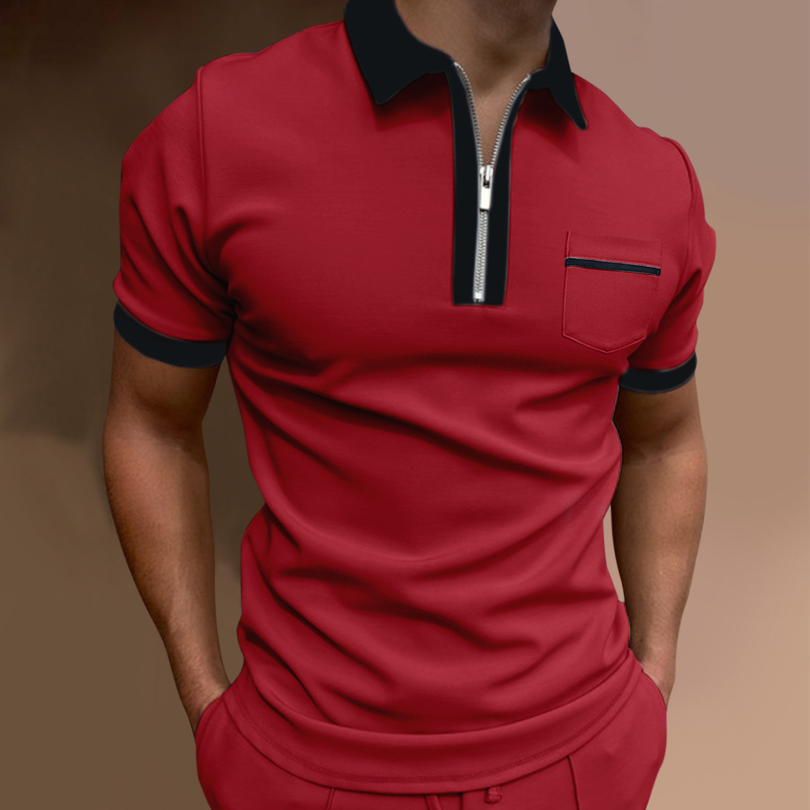 Red with black