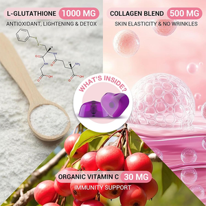 China fabriek OEM natuurlijke huidverlichtende glow liposomale glutathion collageen gummies supplement met vitamine C voor huidverlichting - Product Image 2