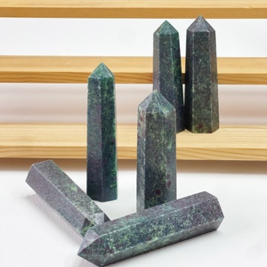天然石風水クリスタル8-12cmルビー,Zoisite Tower癒し用