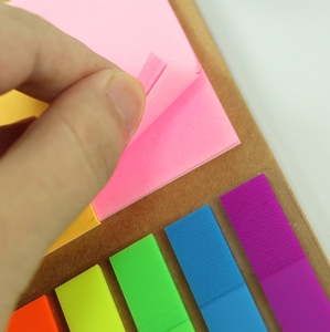 Bloc de notas adhesivo personalizado con bandera, cuaderno de papel Kraft, Mini cuaderno pequeño, Bloc de notas personalizado con bolígrafo de papel