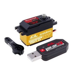 AGFRC B44DLM V2 15KG 0.17Sec High Torque &amp;<strong>Speed</strong> Metal Gear DC Motor Programmable Low Profile Digital Servo for RC Drift/Crawler - Product Image 2