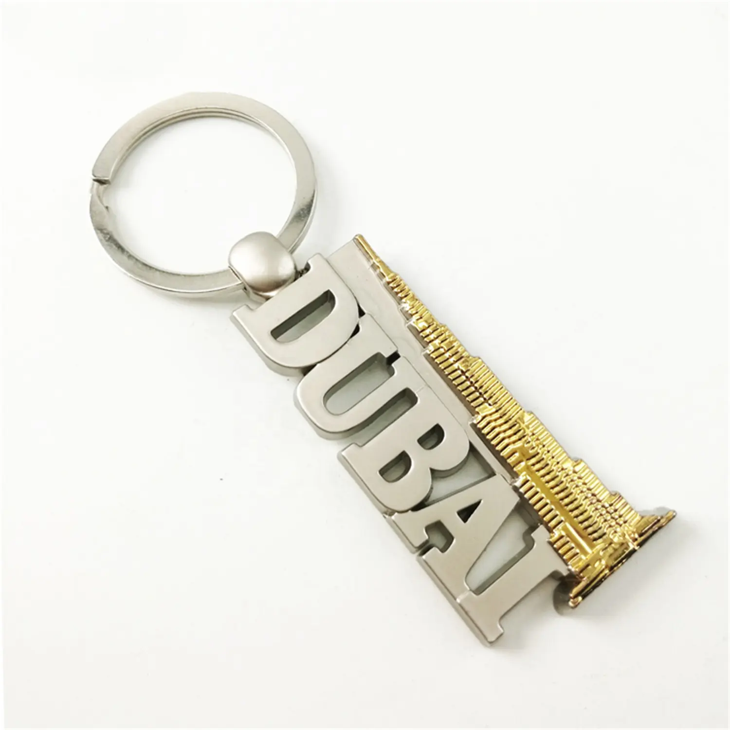 Llavero 3d con letras personalizadas, charms chapados en oro, marca de lujo estampada, de metal para llaves de coche