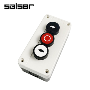 3P üç delik 22mm su geçirmez basma düğmesi anahtarı ile muhafaza elektrik kontrol istasyonu kutusu sol sağ dur ok 2NO 1NC - Product Image 4