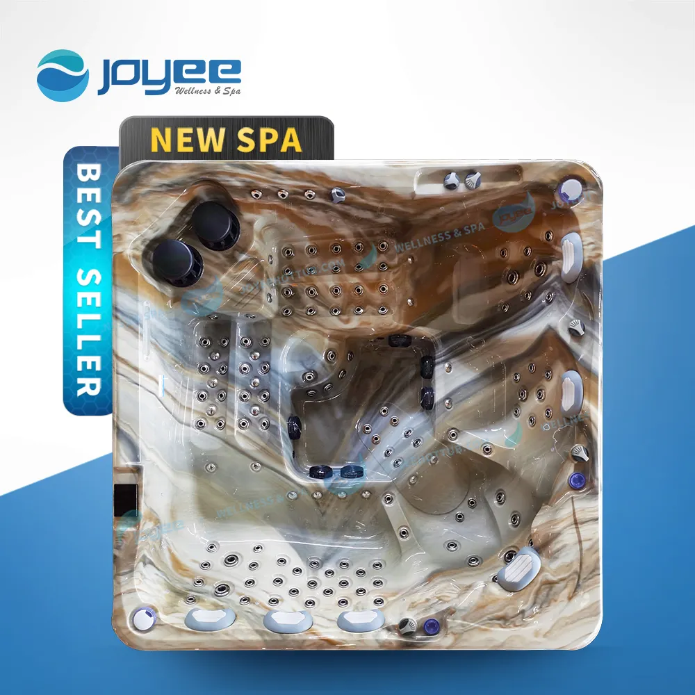 JOYEE spa spiral, 6 orang akrilik bak panas spa balboa luar ruangan kolam hidro spa dengan speaker musik