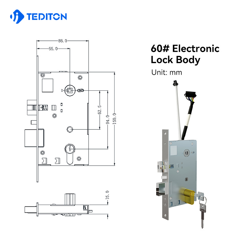 New Style High Quality Waterproof Digital Handle Ttlock APP Hotel System Smart Door Lock