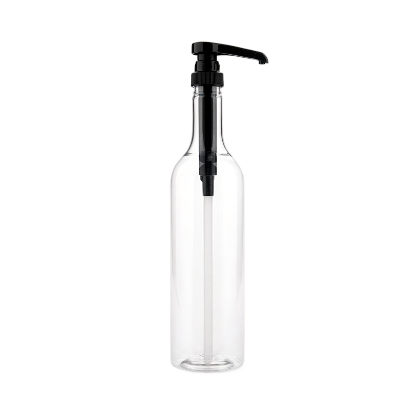 Bouteille de 750 ml avec pompe à sirop noire