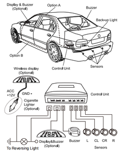 Sensor de parachoques trasero del coche, sistema de asistencia inversa, sistema de radar inverso de 4 sensores para coche universal - Product Image 4